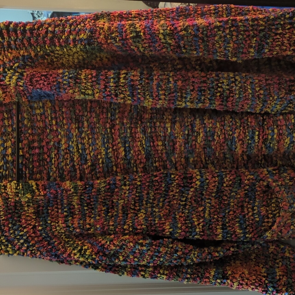 Lovely J chenille confetti cardigan